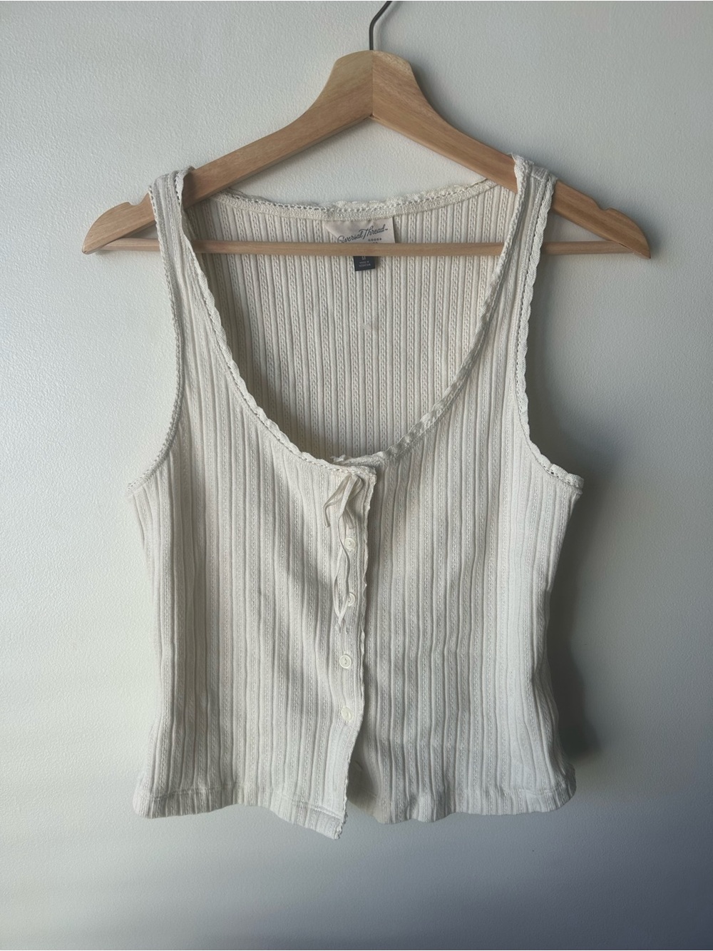 Universal Thread Pointelle Tank Top